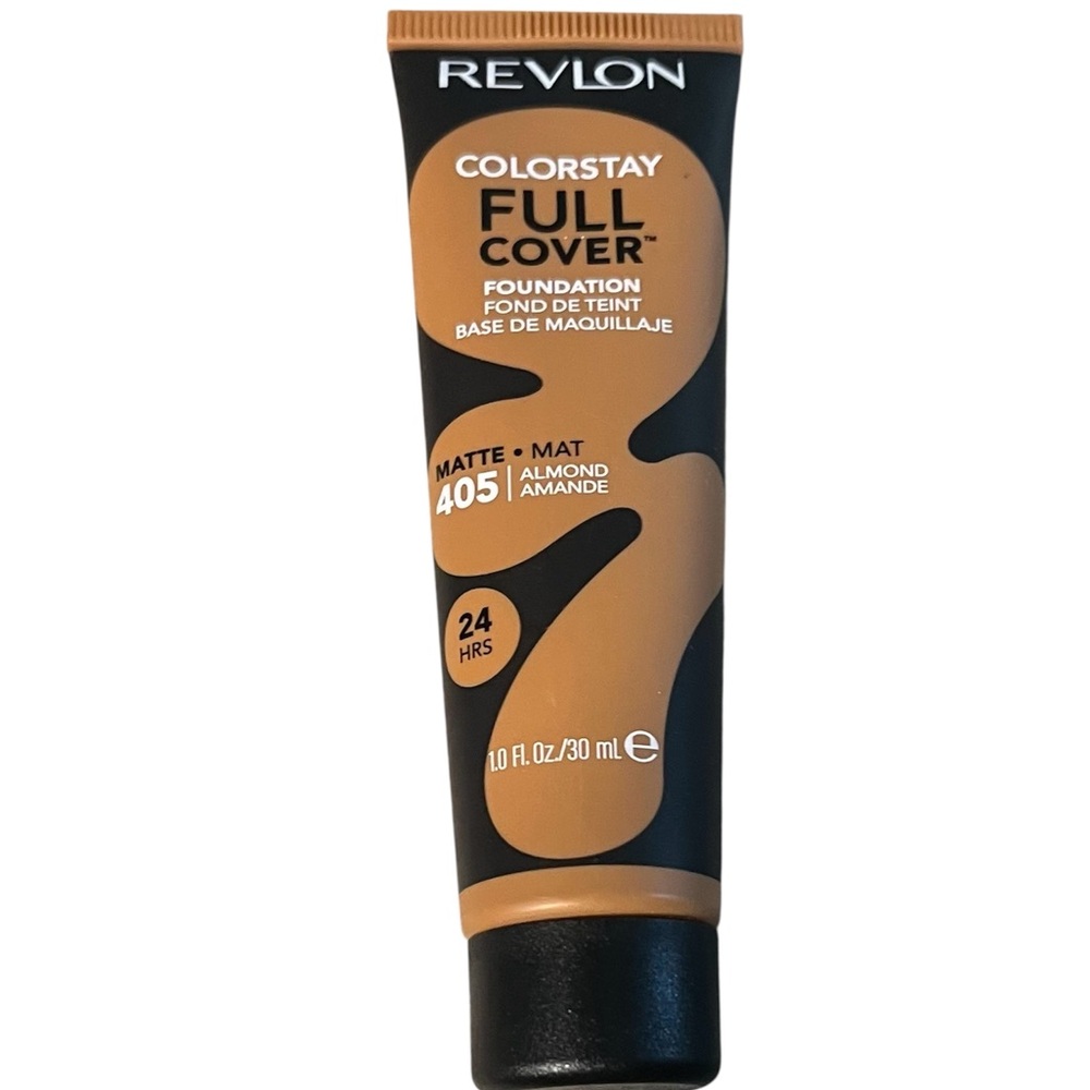 Revlon ColorStay Full Coverage Cream Foundation, Matte Finish, 405 Almond, New